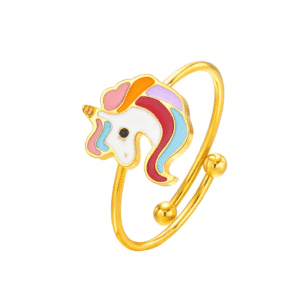 Bague licorne doré bébé réglable