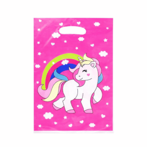 Sac cadeau anniversaire licorne​ rose
