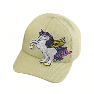 Casquette licorne enfant vert