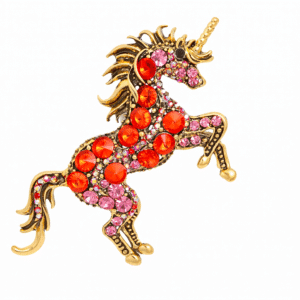 Broche licorne​ avec pierres