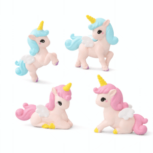 Figurine licorne gateau​ (lot de 4)