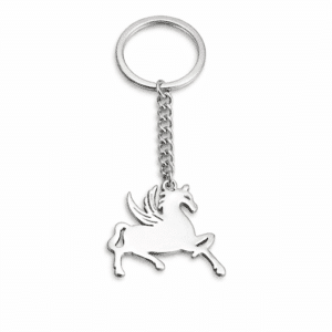 Porte clef licorne en argent
