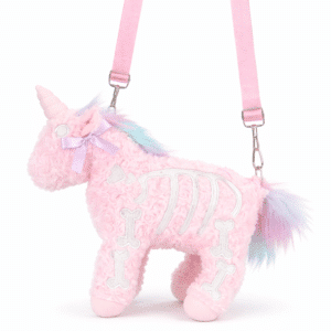 Sac bandoulière en forme de licorne rose