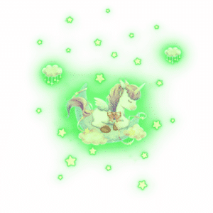 Autocollant licorne chambre​ fluorescent