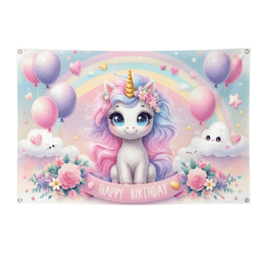 Affiche anniversaire licorne​