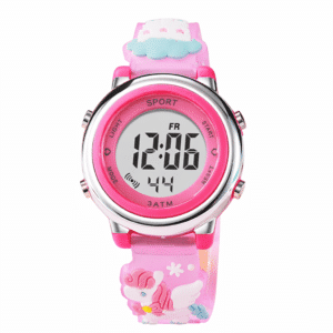 Montre fille motifs licorne et étoile écran led