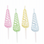 Bougie corne de licorne (lot de 4)