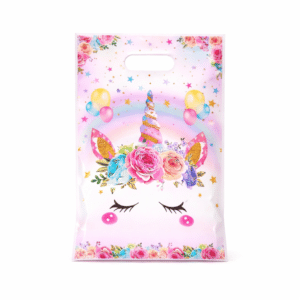 Sachet anniversaire licorne rose et violet