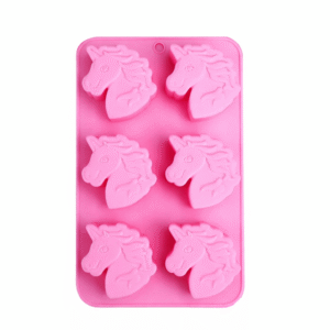 Moule silicone licorne​ 6 pièces rose