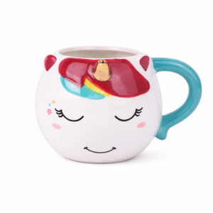 Tasse licorne corne en relief