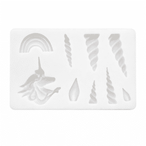 Moule pate à sucre corne de licorne et licorne