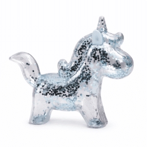 Tirelire licorne transparente paillettée