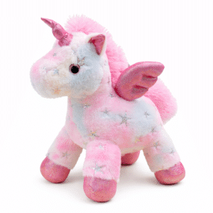 Licorne en peluche rose avec étoile