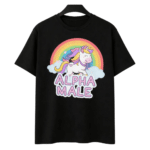 T shirt homme licorne​ noir1