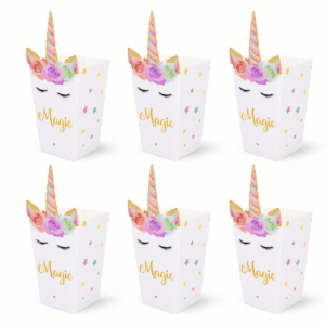 Boite pop corn licorne​ (lot de 10)