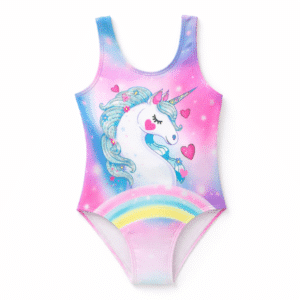 Maillot de bain une pièce motif licorne fille​