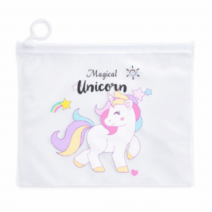 Pochette cosmétique avion licorne