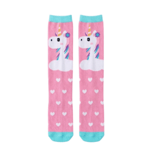 Chaussette haute licorne​ rose et bleue