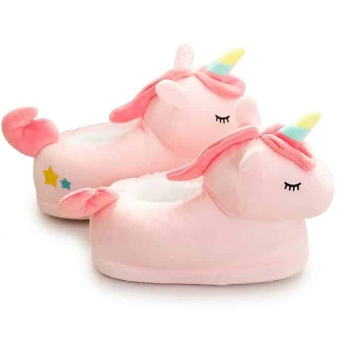 Chausson licorne rose1
