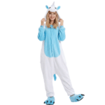 Costume licorne bleu adulte2