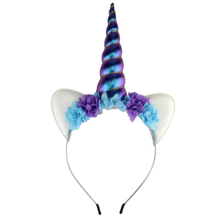 Serre tete licorne adulte​ femme bleu et violet1