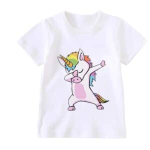 T shirt licorne fille​ qui dab