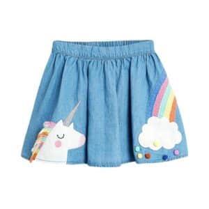 Jupe en jean licorne fille
