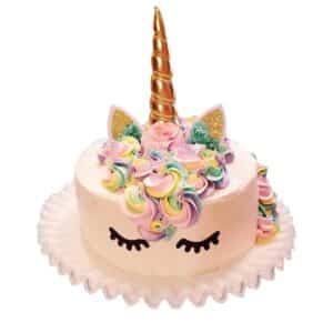Décoration gâteau tête de licorne