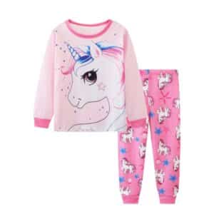 Pyjama licorne enfant fille rose