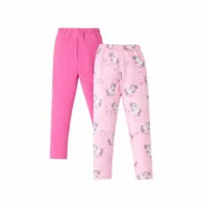 Pantalon pyjama licorne enfant rose (lot de 2)