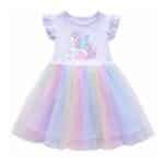 Robe licorne fille violet tutu