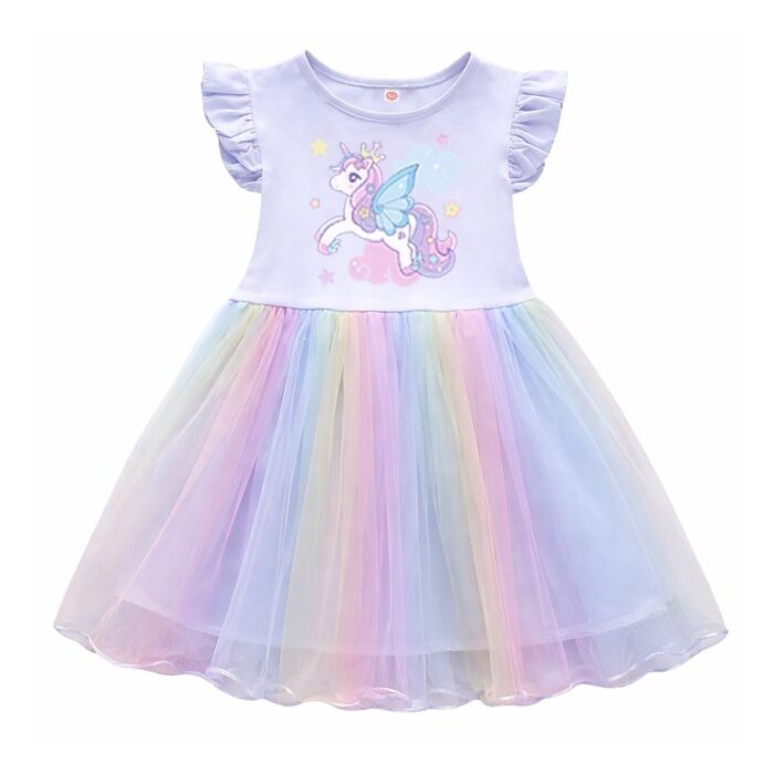 Robe licorne fille violet tutu1