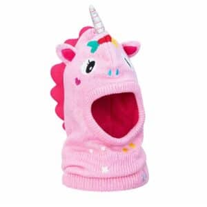 Cagoule rose licorne​ enfant