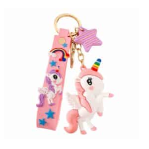 Porte clef licorne rose enfant