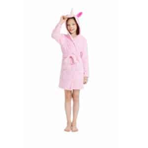 Peignoir rose licorne​ enfant
