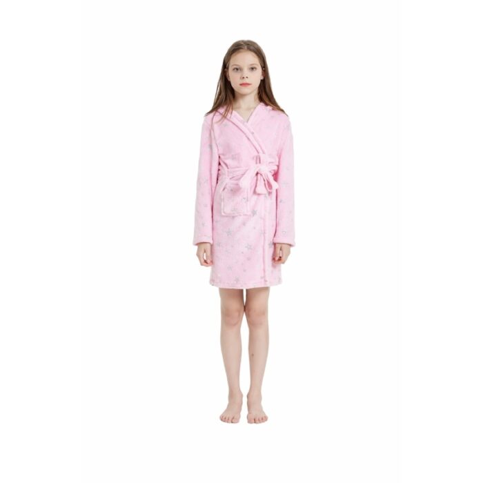Peignoir rose licorne​ enfant2