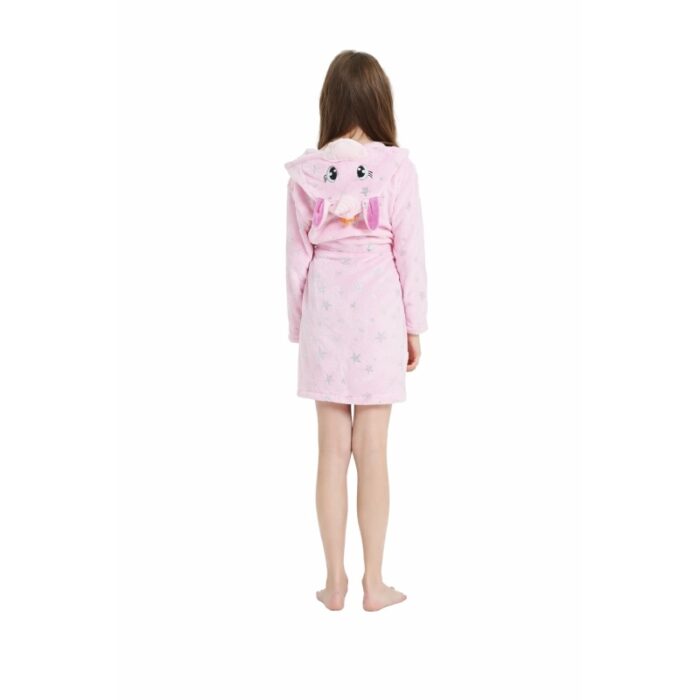 Peignoir rose licorne​ enfant3