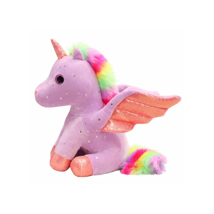 Mini peluche en forme de licorne violette1