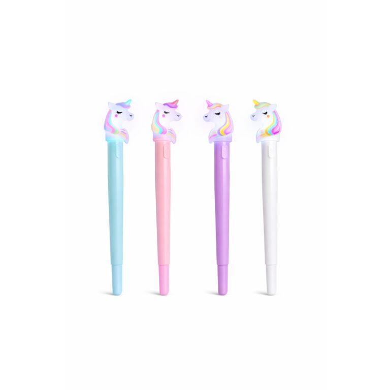 Stylo lumineux licorne​ (lot de 4)1