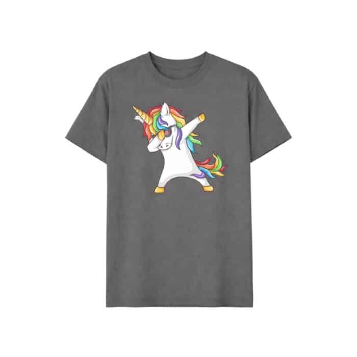 T shirt licorne dab​ gris adulte2