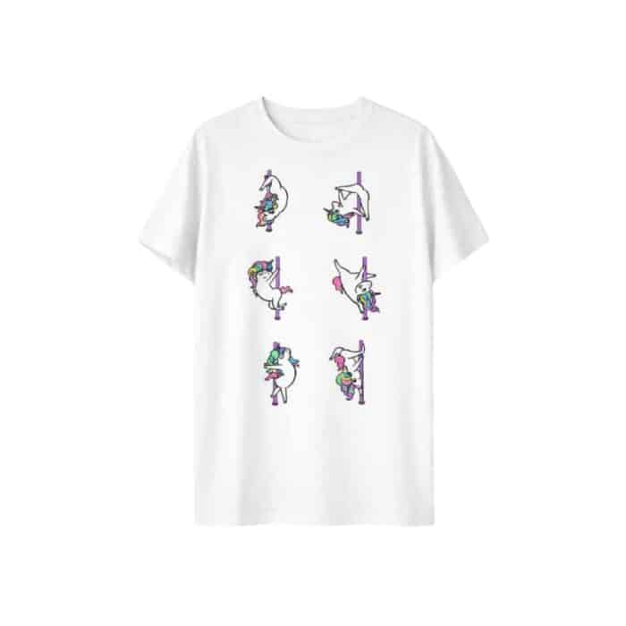 T shirt licorne pole dance femme1