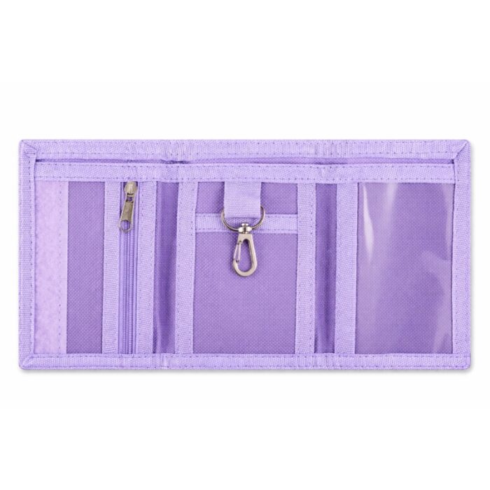 Porte monnaie licorne 3 volets violet3