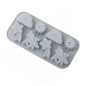 Moule gâteau silicone licorne et arc en ciel 6 pièces