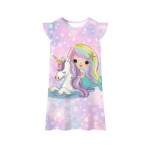 Chemise de nuit licorne fille​ été