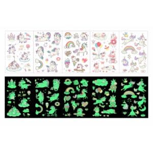 Tatouage licorne enfant phosphorescent