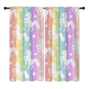 Rideau occultant licorne​ multicolore