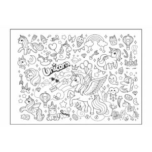 Affiche coloriage licorne