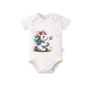 Body licorne​ blanc pour bébé