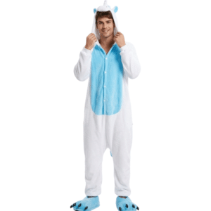 Pyjama homme licorne bleu et blanc