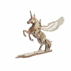 Maquette licorne​ 3D en bois